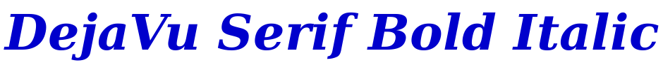DejaVu Serif Bold Italic шрифт